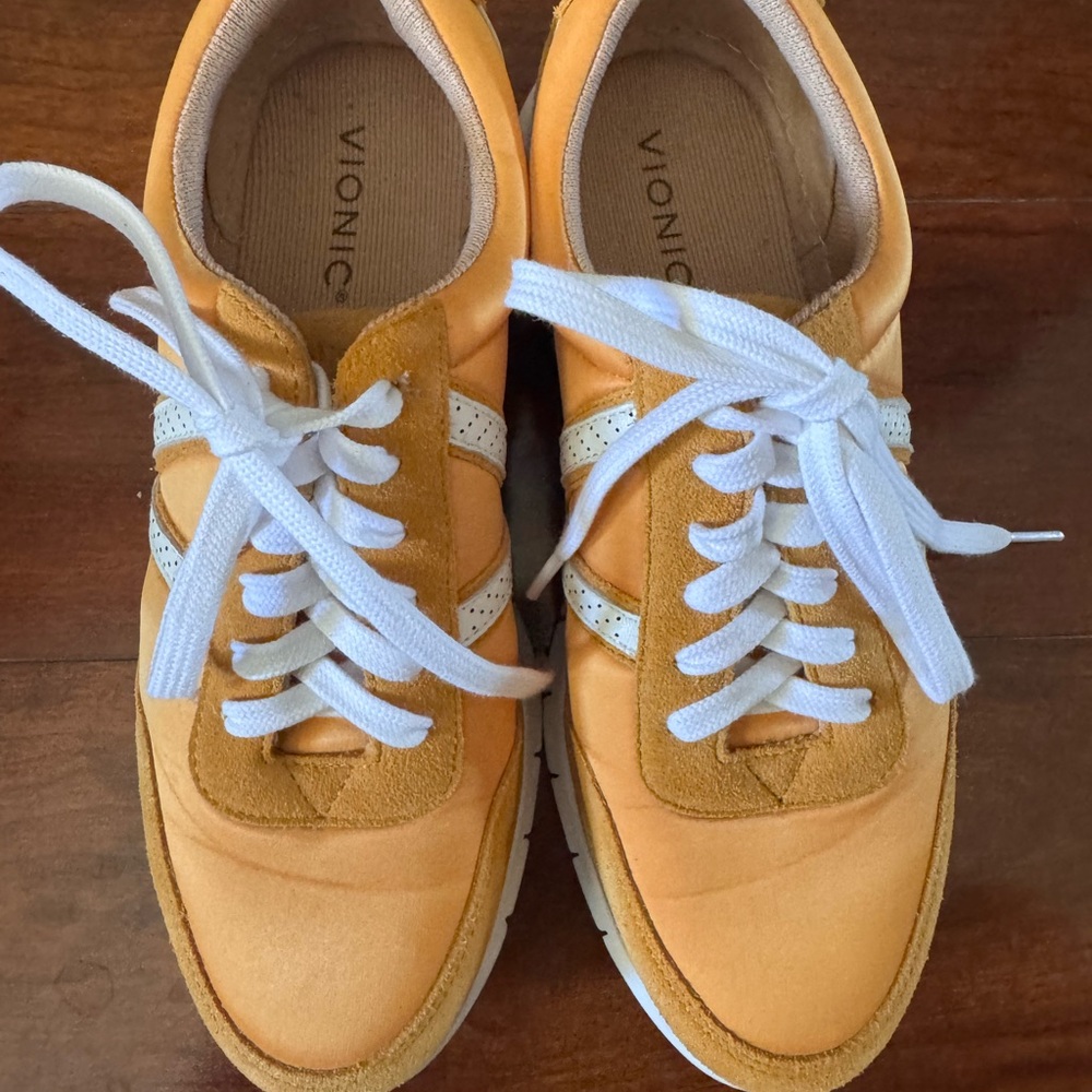 Vionic Nana Womens Sneakers Mustard Lace Up Shoe Size 8.5 - Picture 7 of 10